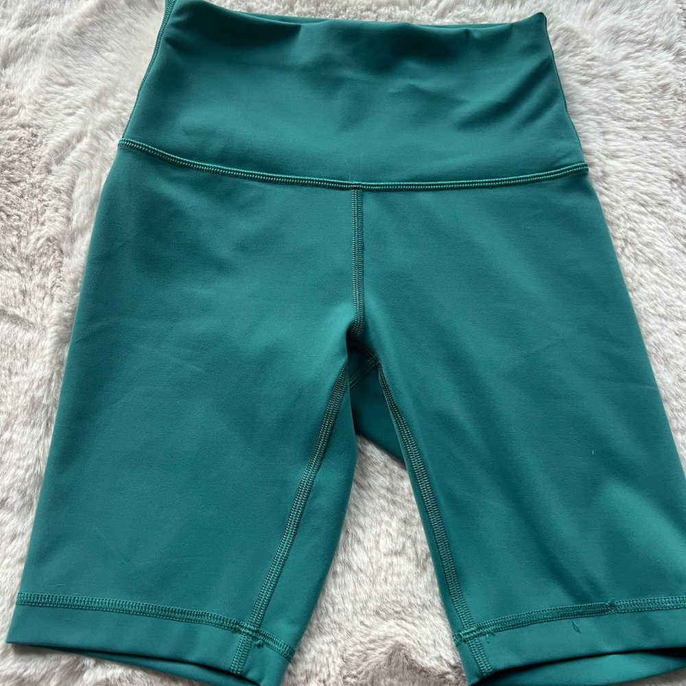 High-Waist Teal Women’s Active Bike Shorts Lulu Lemon